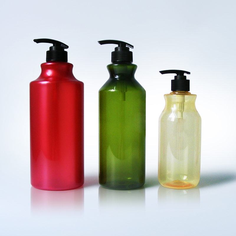 厂家直销350ml沐浴露瓶塑料圆瓶精油瓶定制PET塑料瓶 PE塑料瓶定制